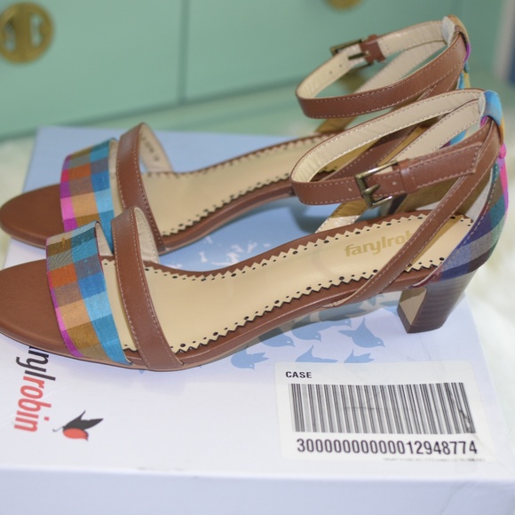 New Anthropologie Paige Colorblock Heels by Farylrobin Size 10 - Picture 3 of 7